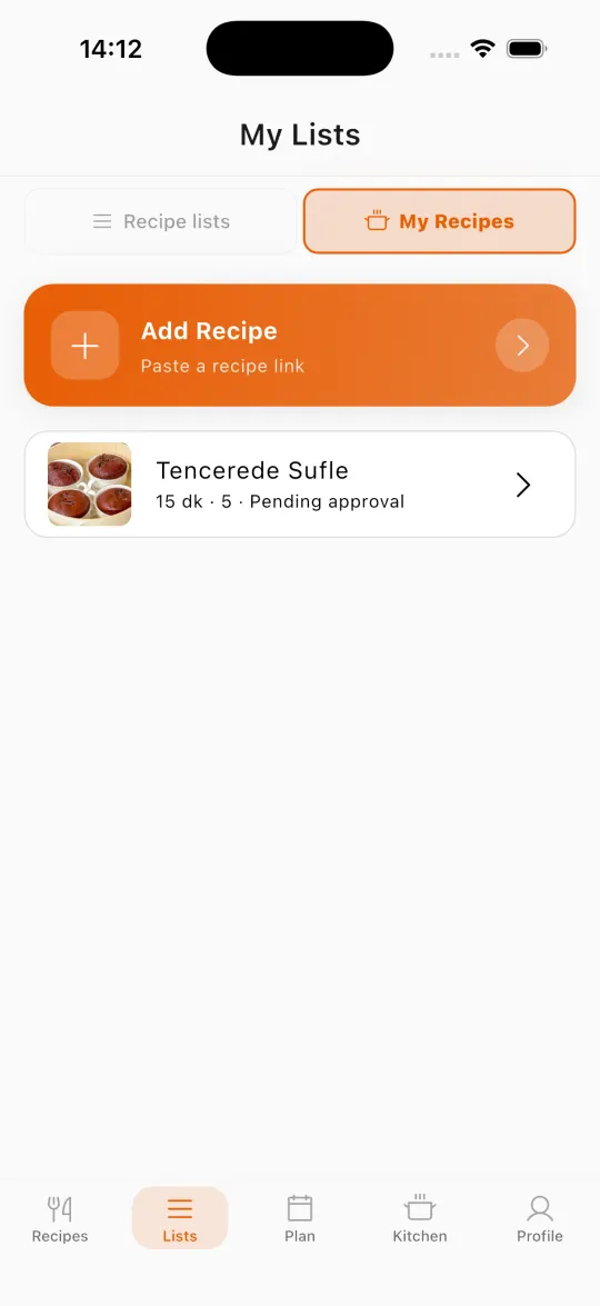 Your own recipes
